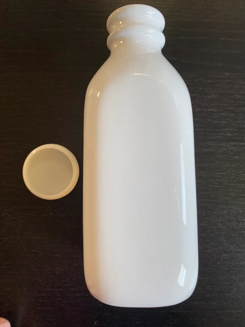 White Ceramic Milk Bottle image indicator(2)