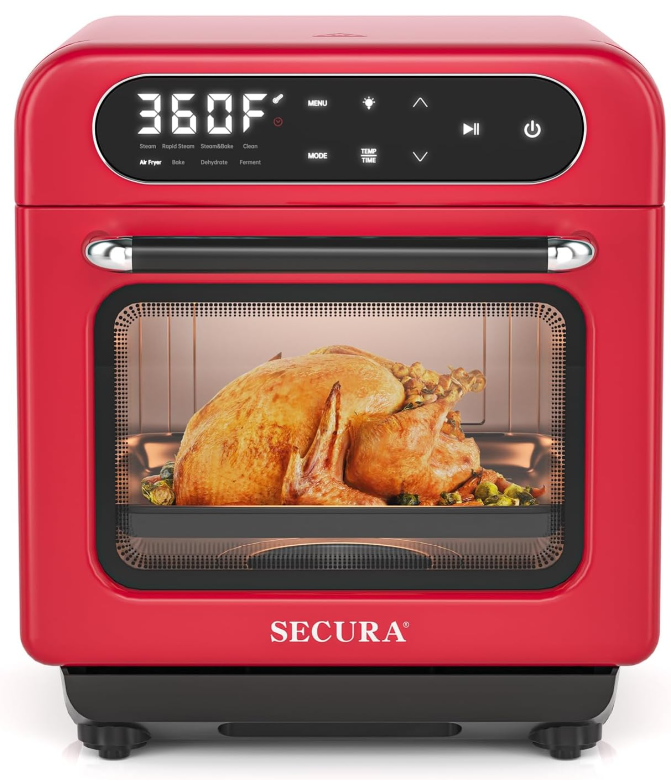 Secura Air Fryer Steam Oven (Red)
