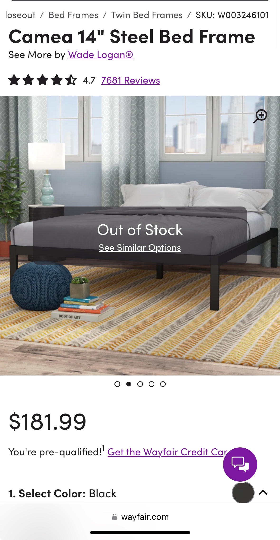 QUEEN metal bed frame and 5” Sealy box spring - photo 5