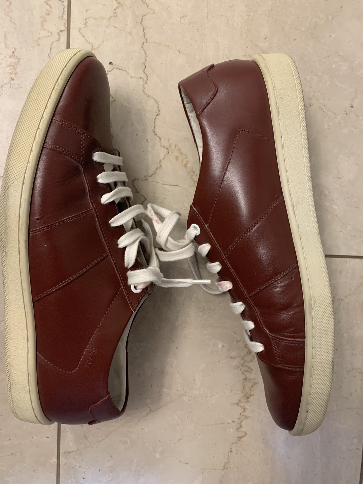 Saint Laurent Men’s Classic Sneakers Burgundy Size 42.5 - photo 4