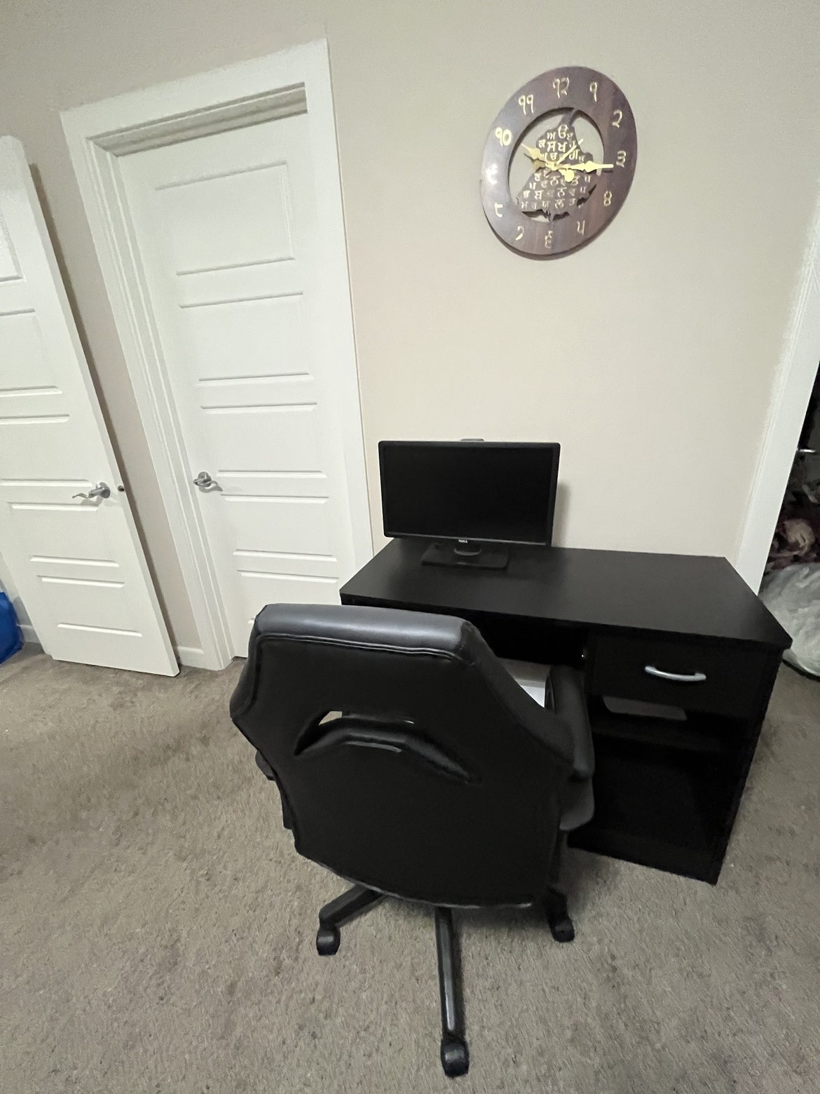 Black Office Chair and office table