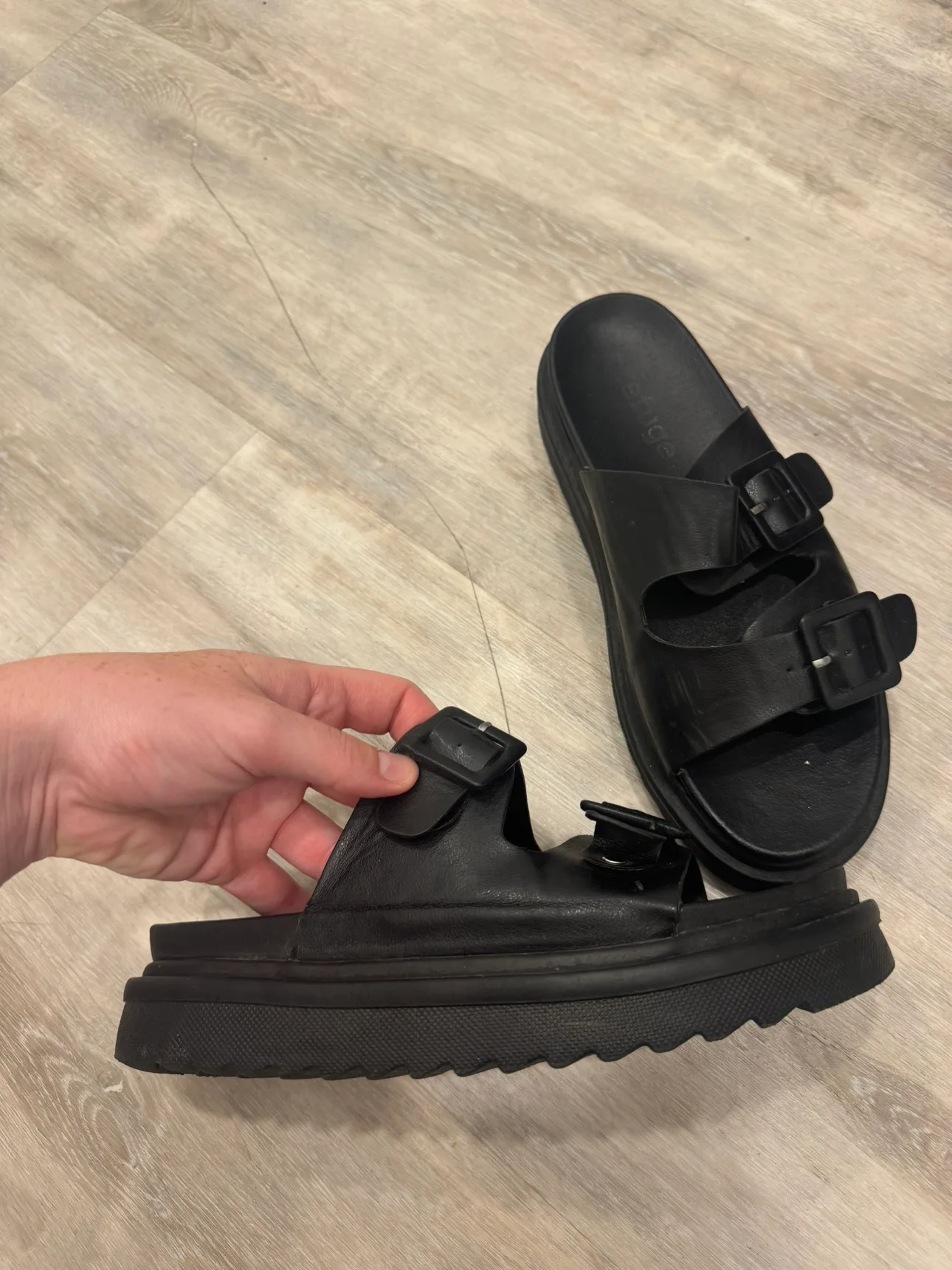 Black platform Buckle Sandals thumbnail