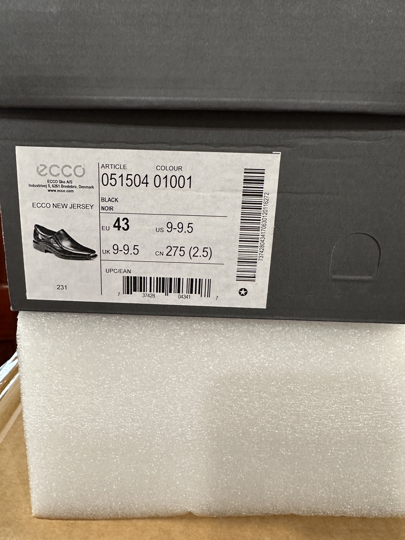 Ecco Men's Black Leather Slip-On Shoes - photo 5