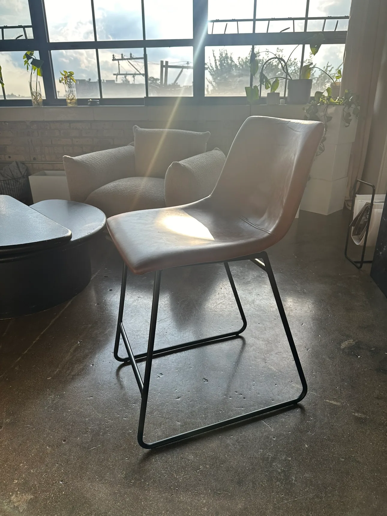 Brown leather like Counter Stool (2) image indicator(2)