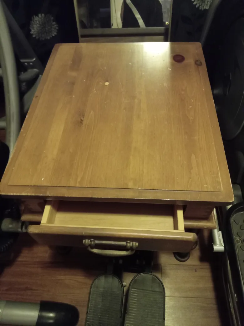 Small wooden table with drawer image indicator(2)