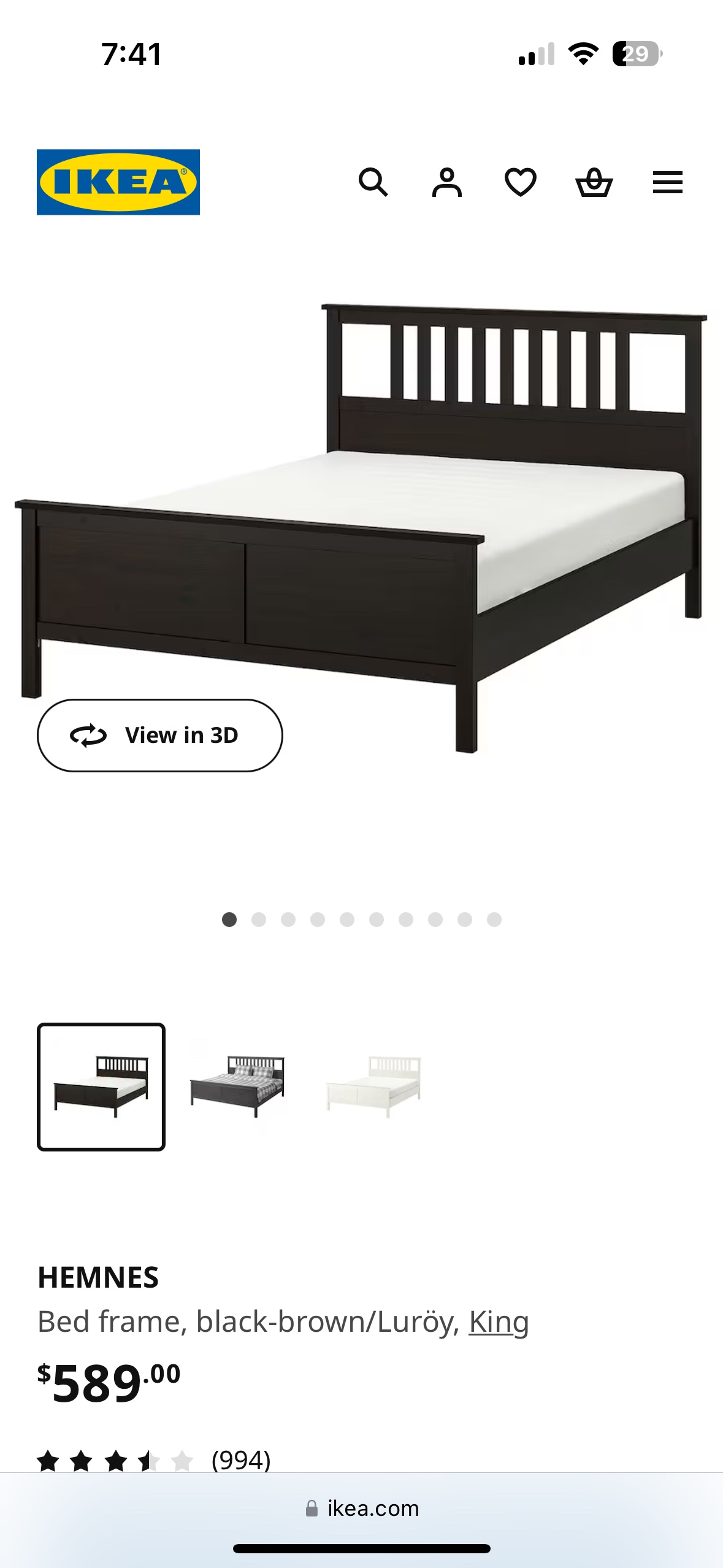 Ikea king bedframe - photo 5