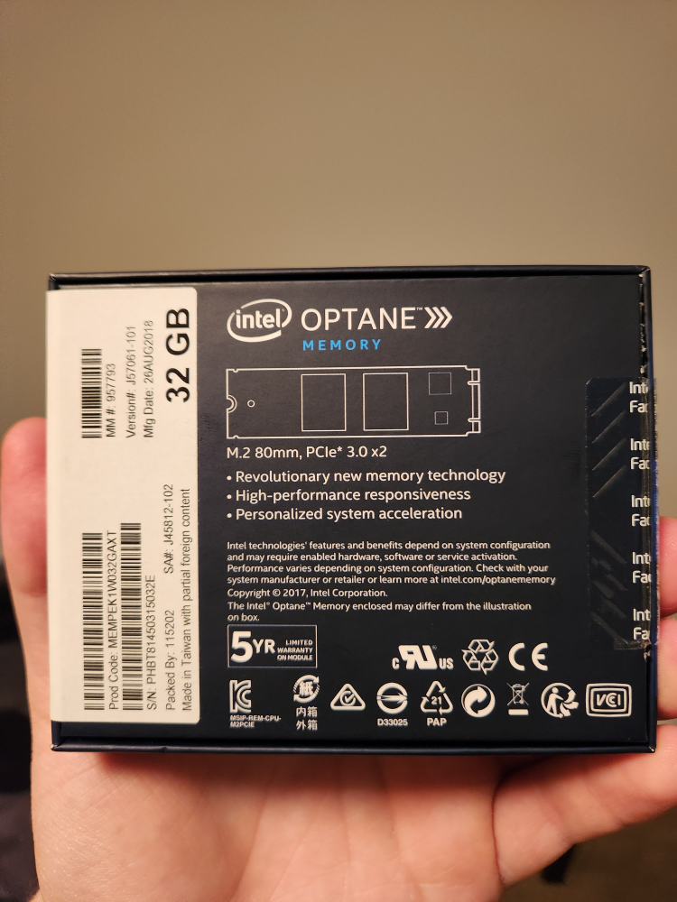 Intel Optane Memory 32GB M.2 Stick - photo 2