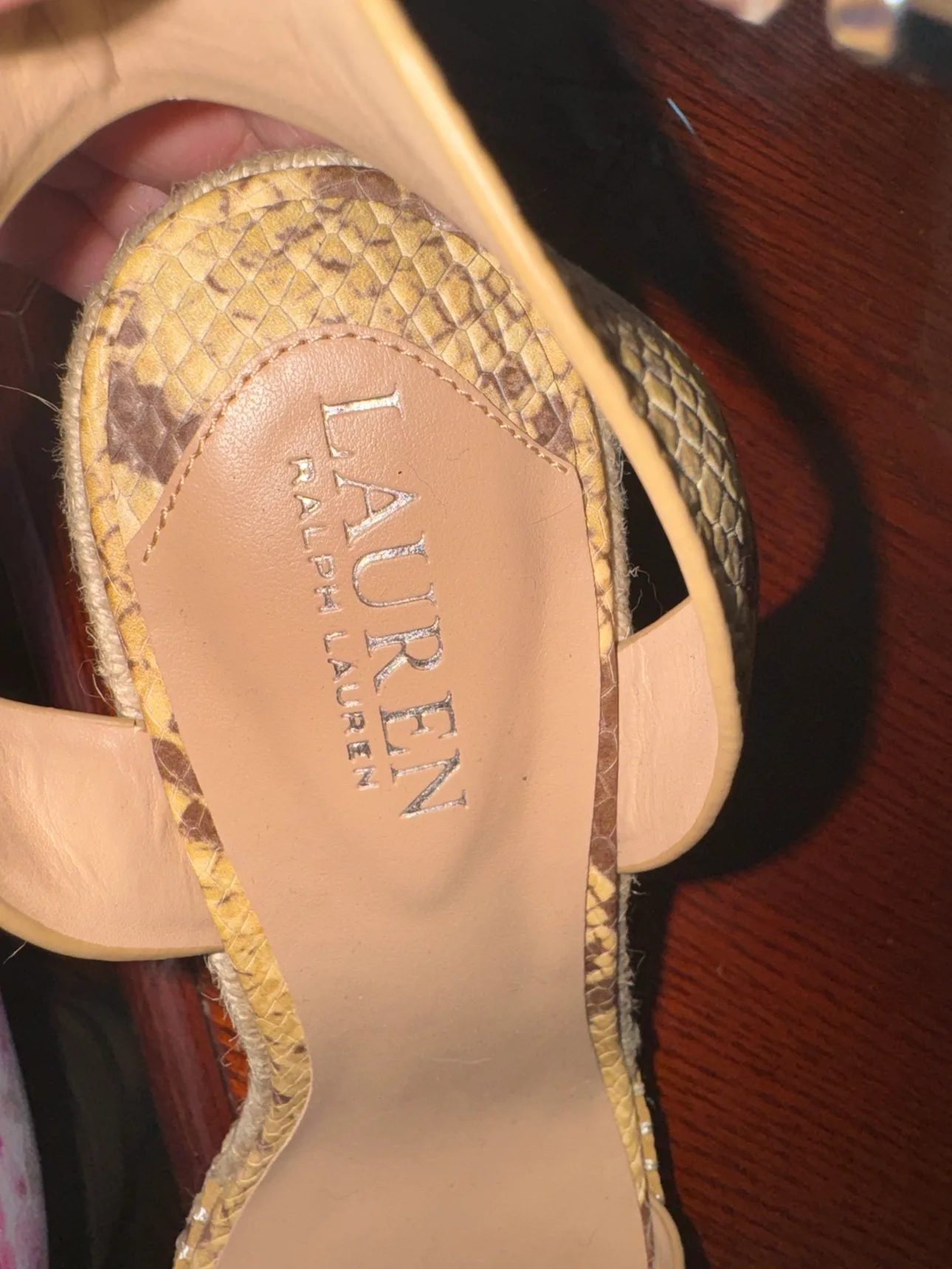 Ralph Lauren Snakeskin Wedges image indicator(3)