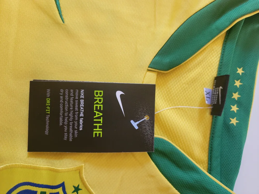 Brazil 2006 WORLD CUP #10 Ronaldinho Nike Soccer Jersey image indicator(5)