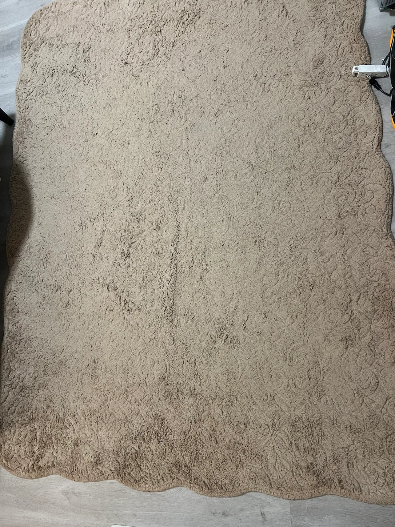 Tan Shag Rug/carpet (MOVING OUT SALE) thumbnail