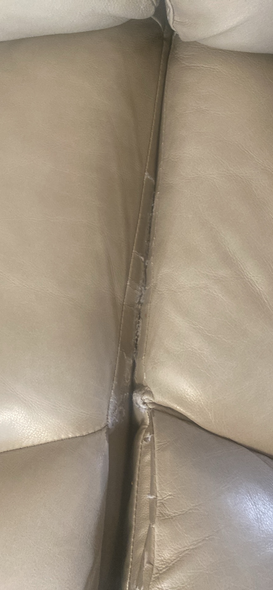 Leather Love Seat & sofa beige colour - photo 5