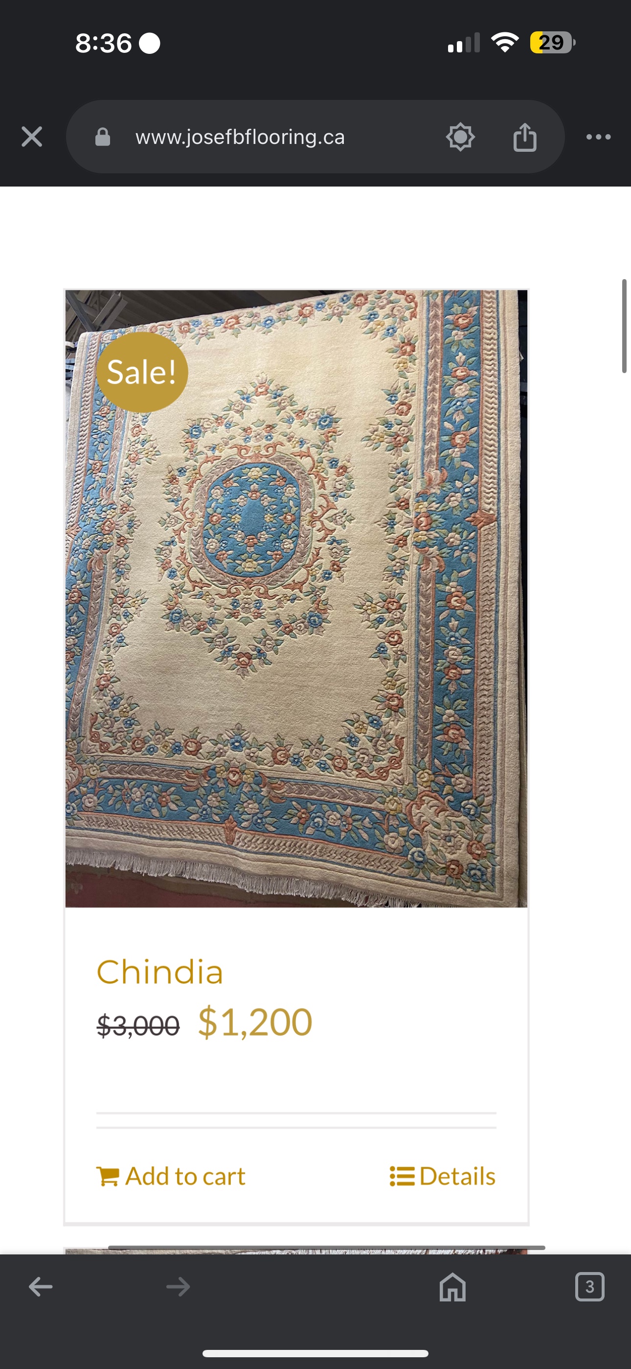 Josef B Floral Rug/Carpet NEED GONE ASAP - photo 2