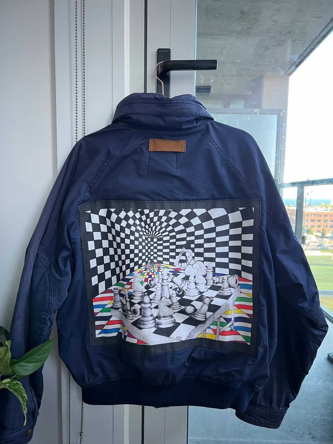 Vintage Blue Jacket with custom Chess Patch thumbnail