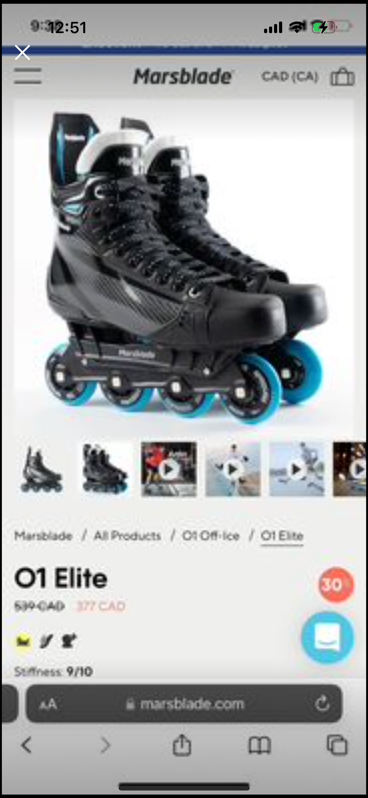 Marsblade O1 elite off-ice inline youth roller skates size 4 - photo 5