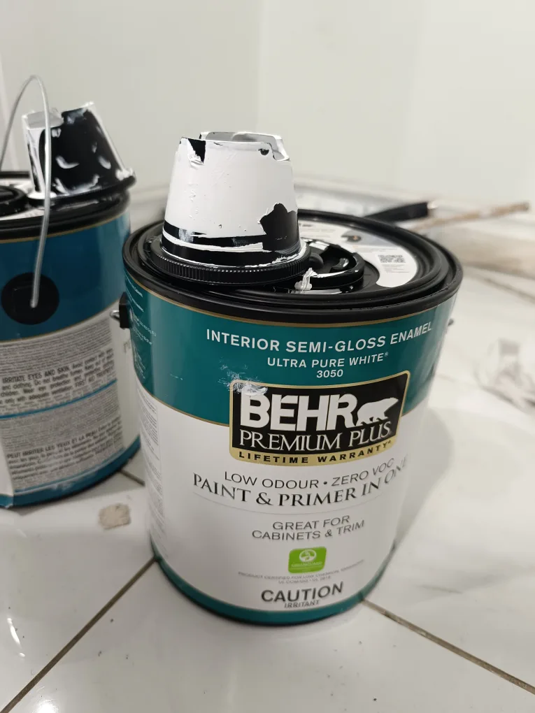 Behr Interior Semi-Gloss Enamel Paint (Ultra Pure White)