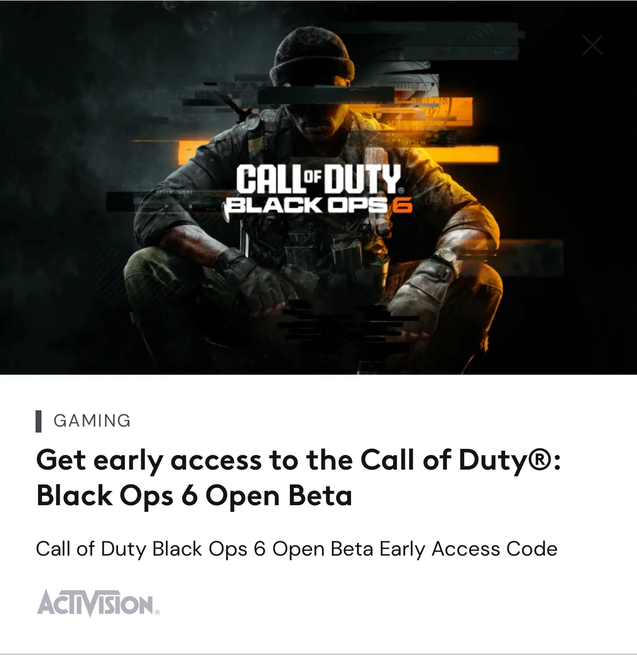 Black Ops 6 Open Beta Code - I have 1 thumbnail