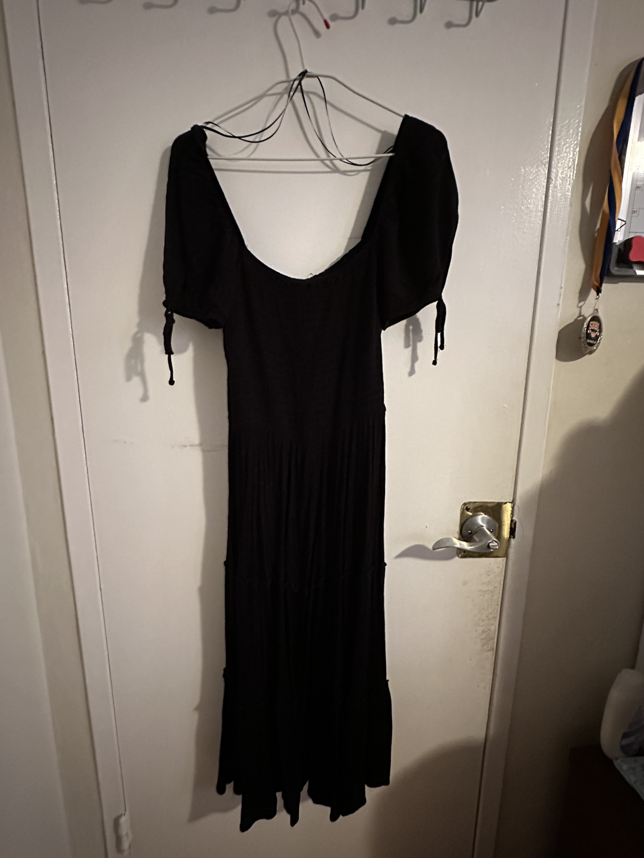 Black Puff Sleeve Midi Dress - photo 2