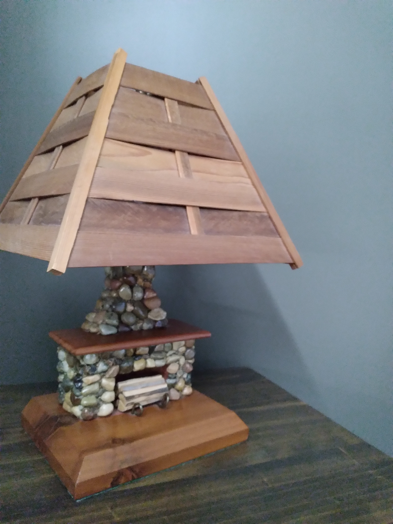 Stone Fireplace Lamp - photo 4