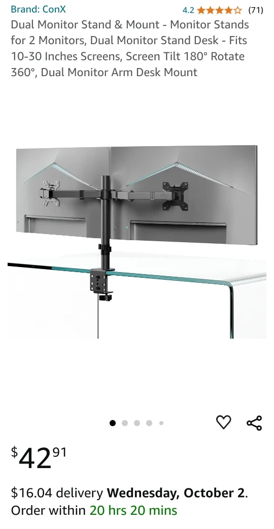 Dual Monitor Mount - photo 2