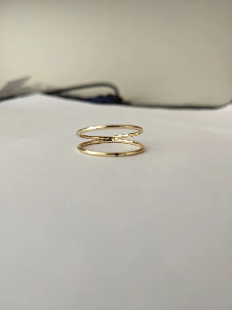 Gold Tone Double Ring image indicator(2)