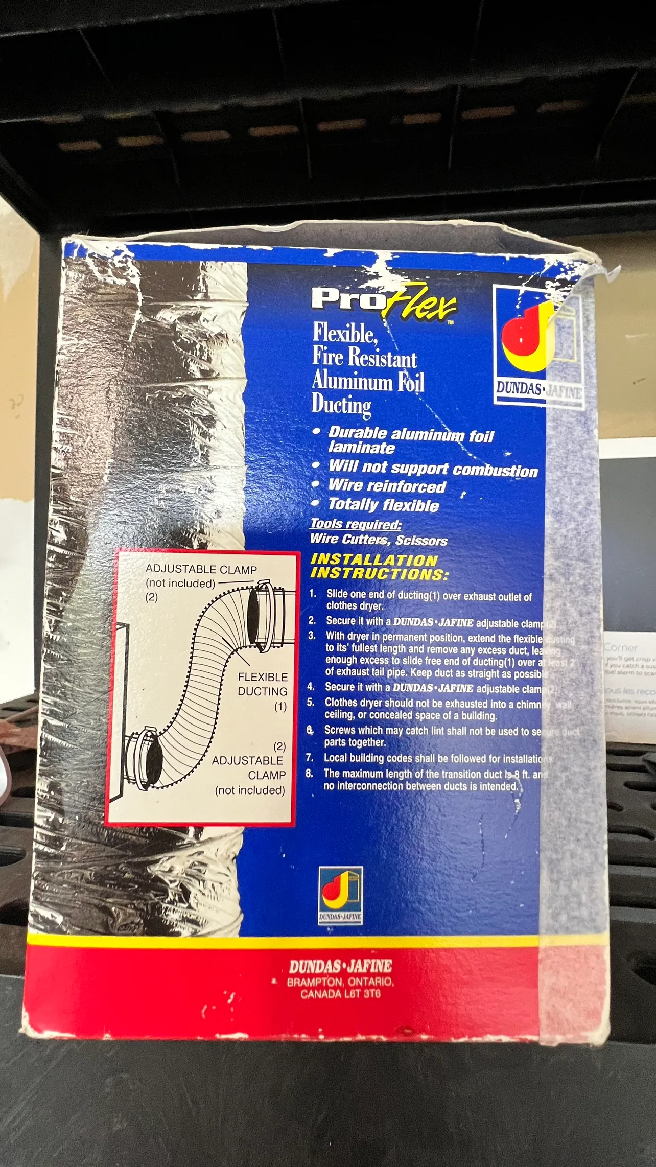 Pro-Flex Flexible Fire Resistant Aluminum Foil Ducting image indicator(2)