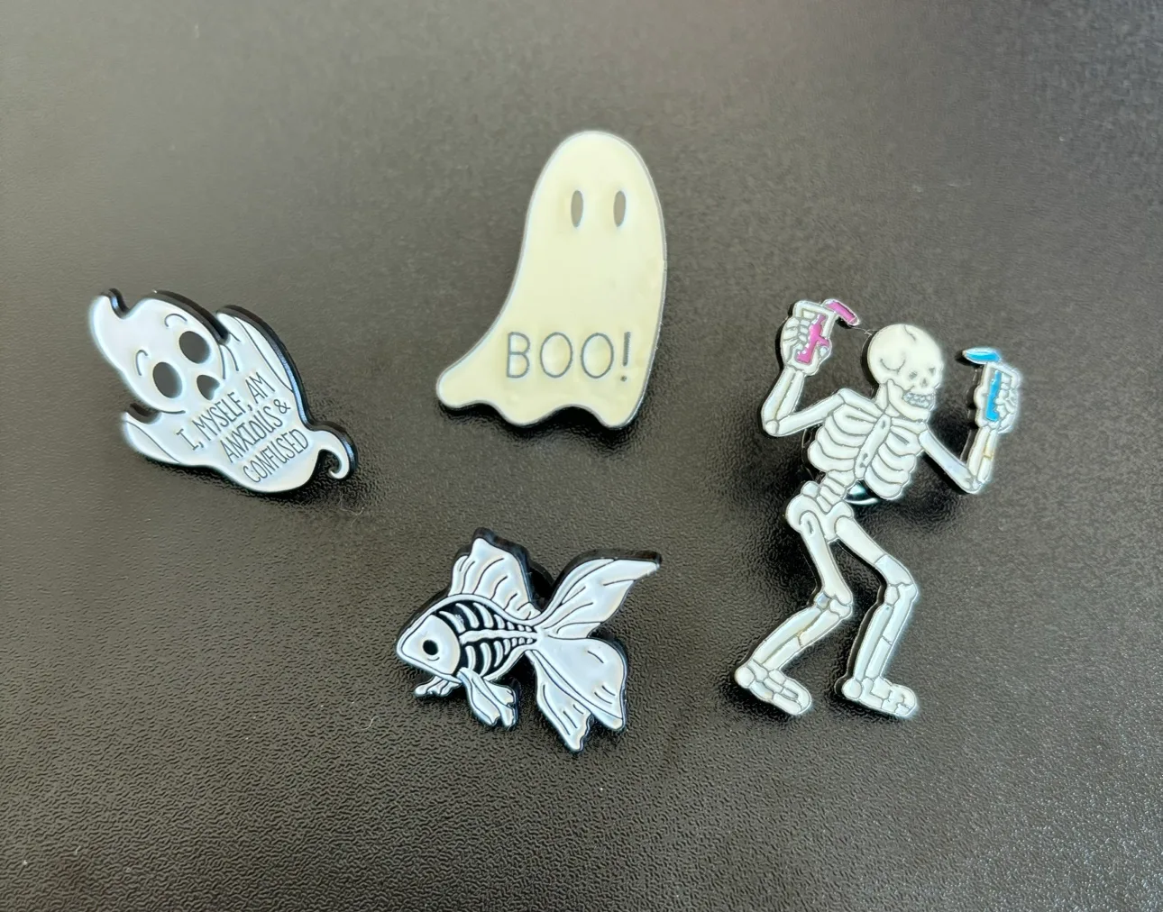 Spooky season 👻 Set of 4 Enamel Pins #freecycle thumbnail