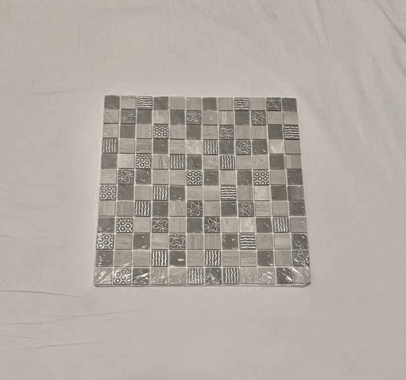 14 Grey Mosaic Wall Tiles (New)