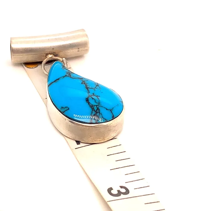 Sterling Silver Navajo Turquoise Pendant image indicator(7)