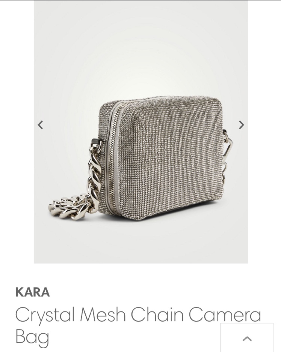 Kara Crystal Mesh Chain Camera Bag - photo 2