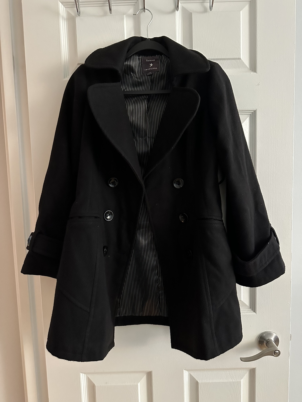Forever 21 Black Peacoat - super warm!