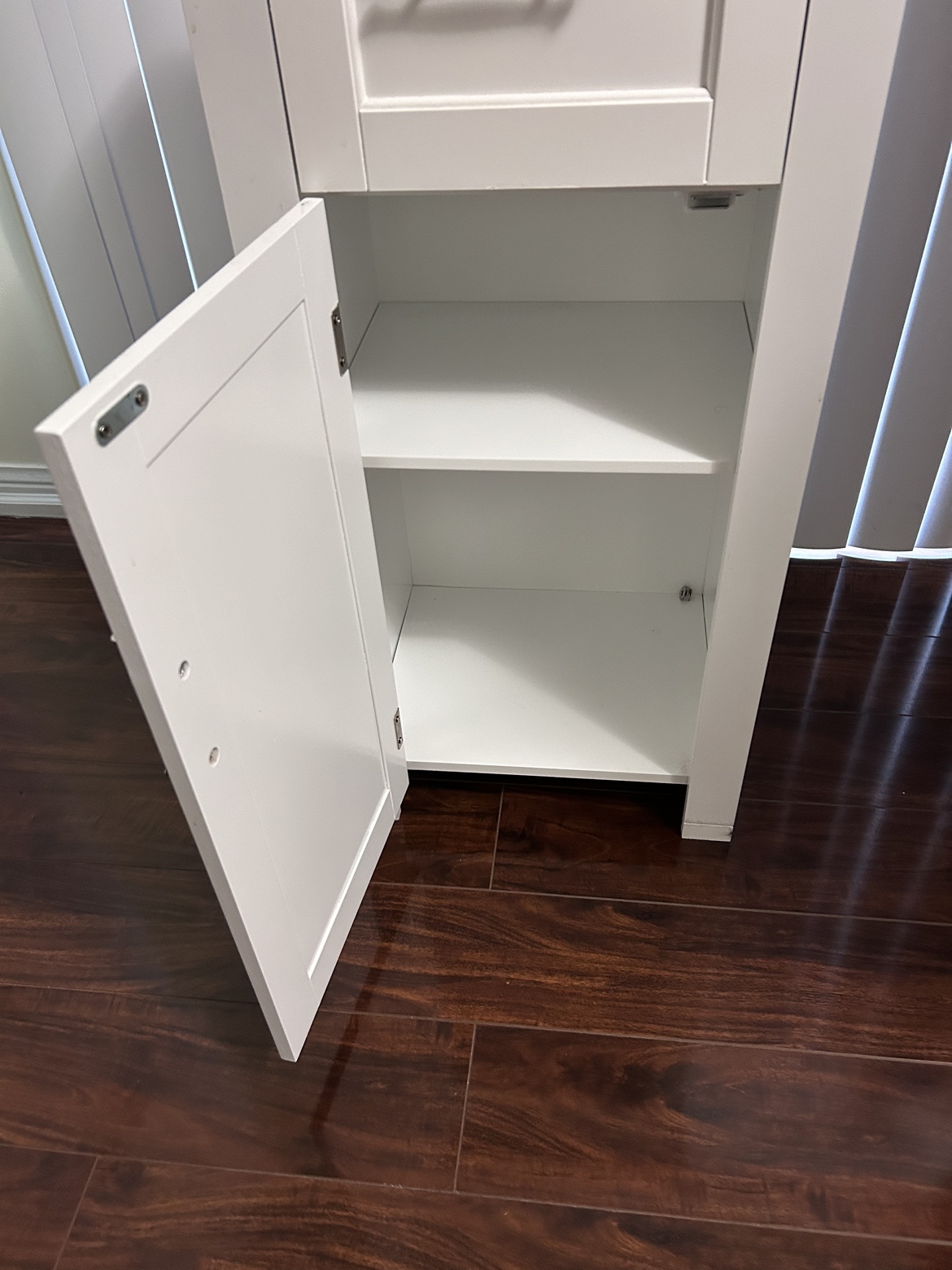 White Cabinet with Shelf - photo 2
