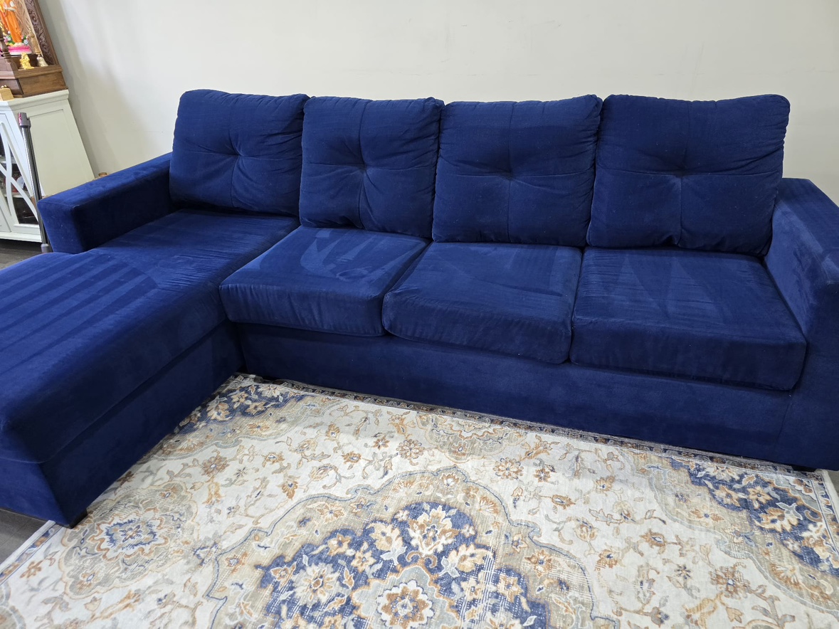 Blue Sectional Sofa with Chaise (Cushions Included) - photo 2