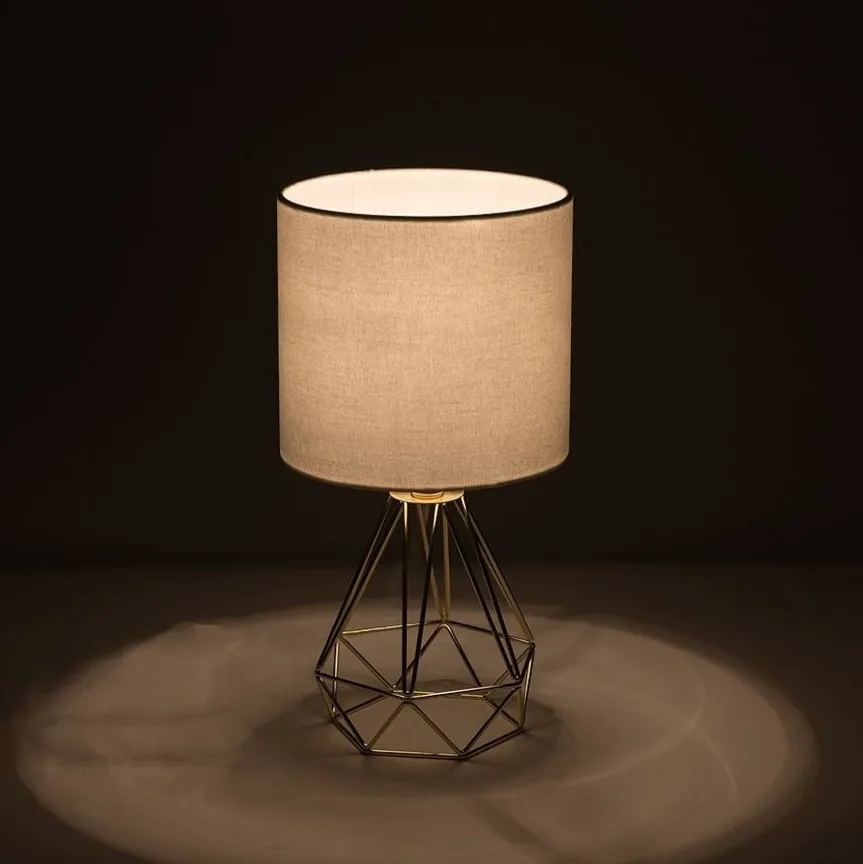 NEW - Table Lamp, Reinforced Geometric Wire Cage image indicator(3)