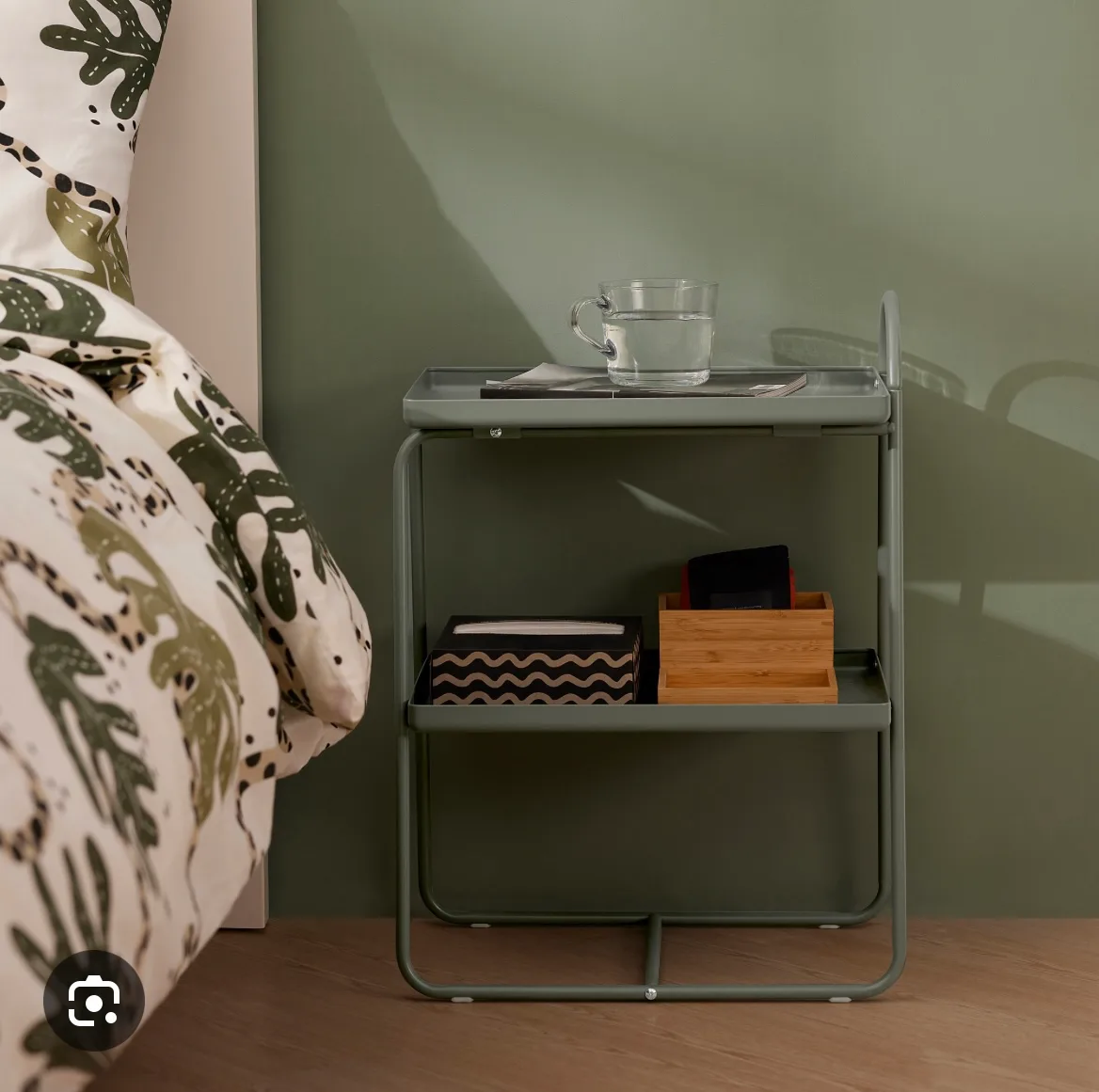 Ikea HATTÅSEN Bedside table/shelf unit, green thumbnail