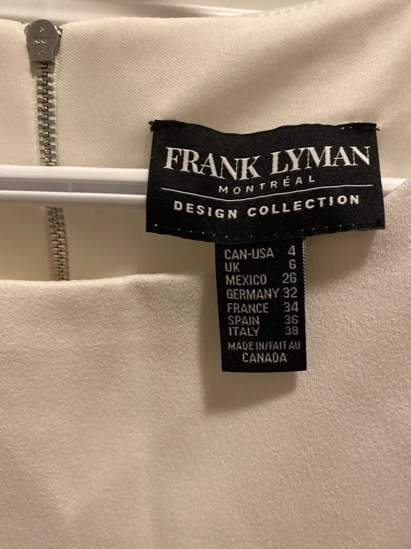 Frank Lyman White Dress size 4 image indicator(2)