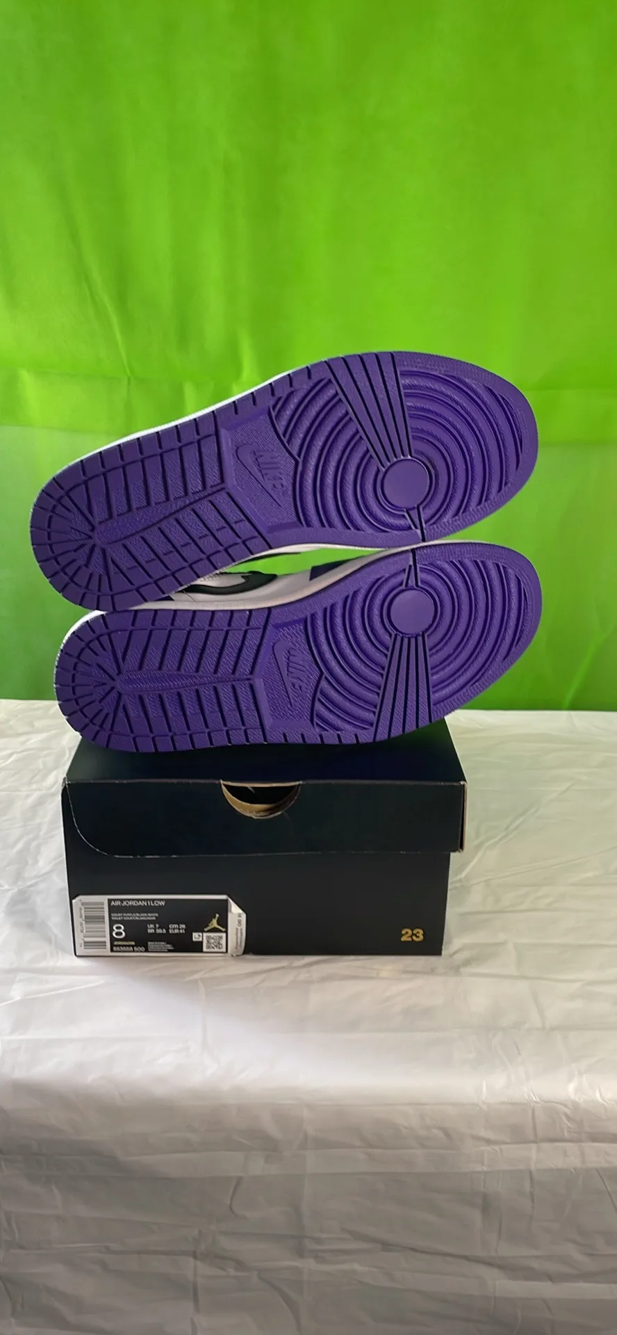 Air Jordan 1 Low Court Purple size 8 mens image indicator(4)