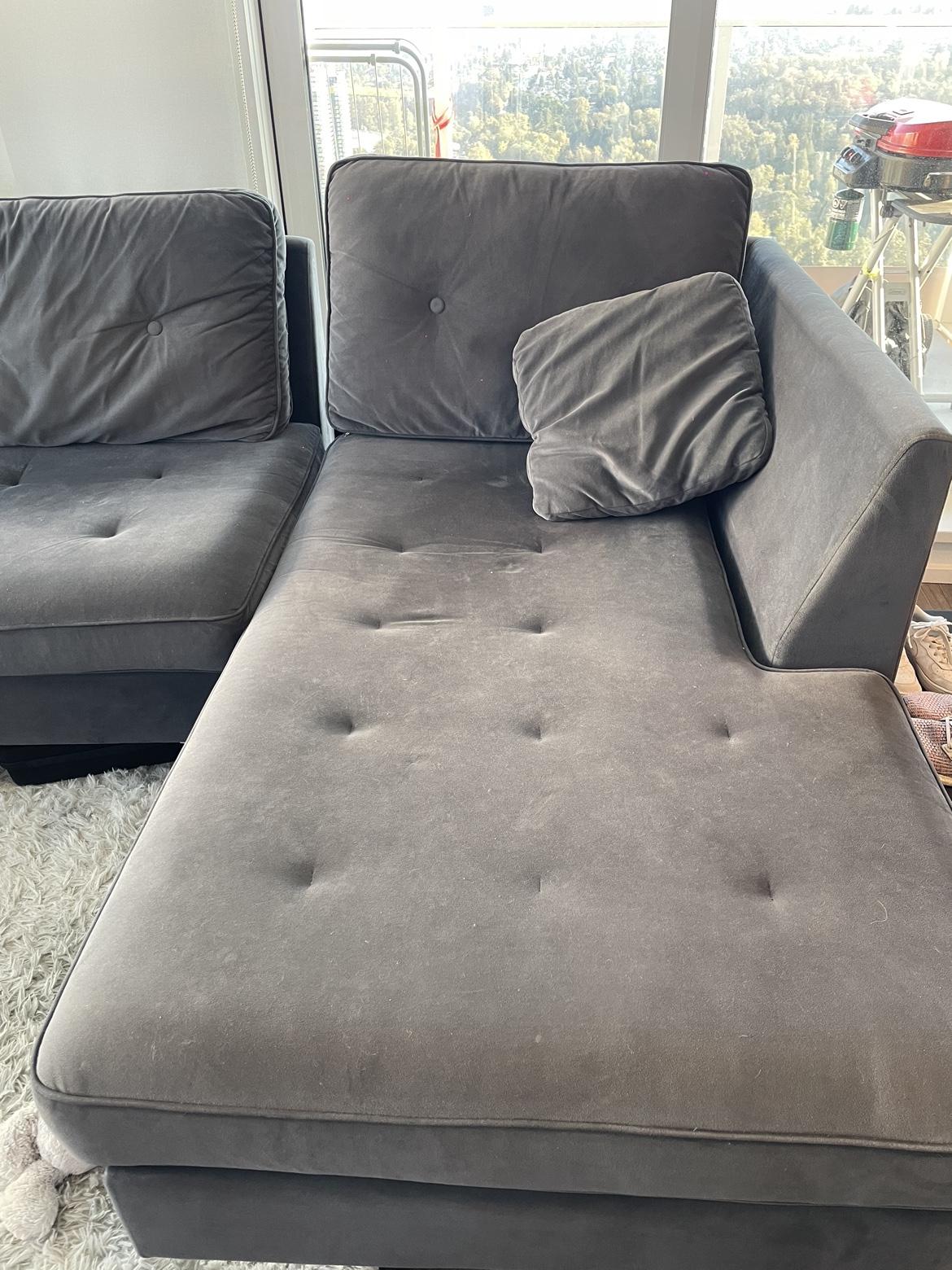 Structube Sectional Sofa “Liz” Dark Grey - photo 3