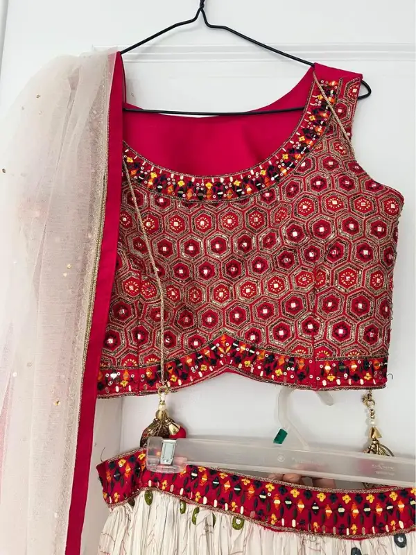 Pink Embroidered Lehenga Wedding Festive Party - photo 3