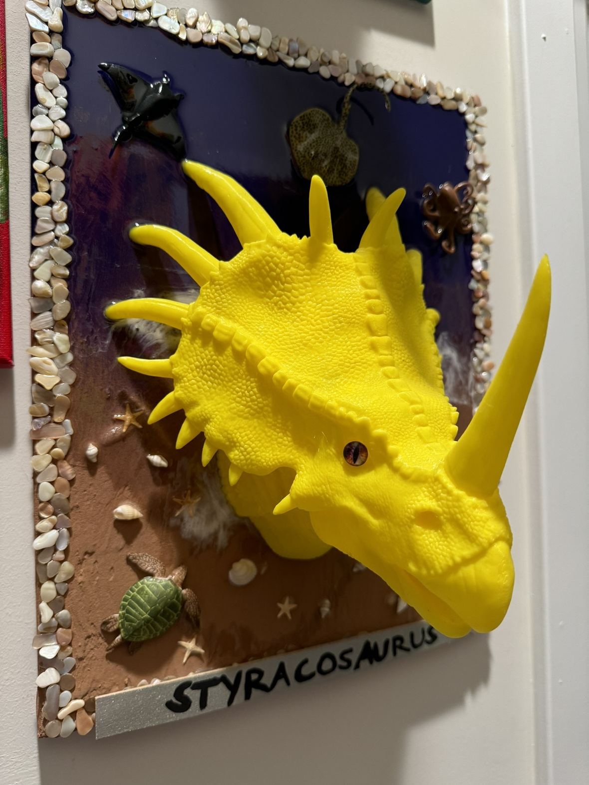 Styracosaurus Dinosaur Head wall art - photo 3