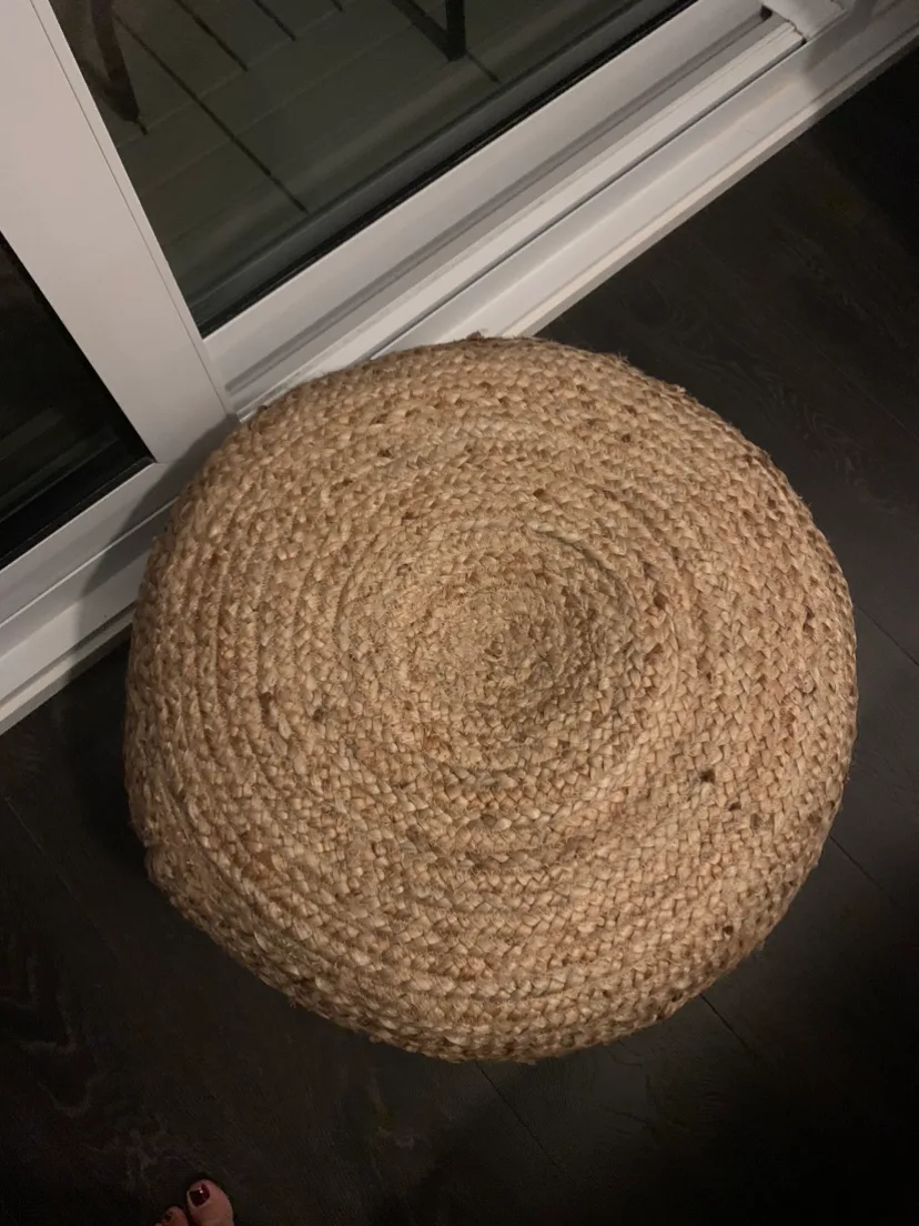Jute Round Pouffe thumbnail