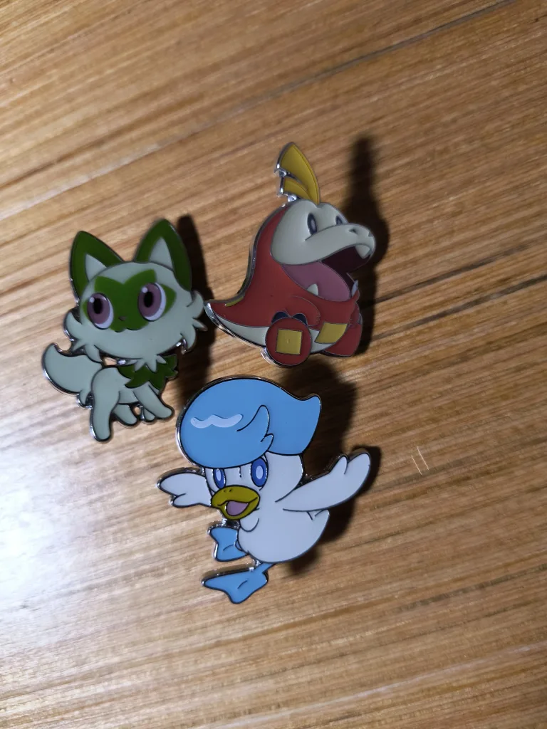 Pokemon Official Pin Set - Sprigatito, Fuecoco, Quaxly image indicator(2)