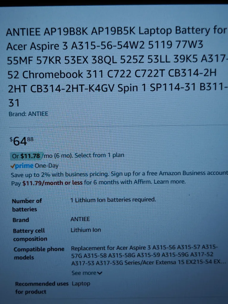 AP19B8K Laptop Battery image indicator(6)