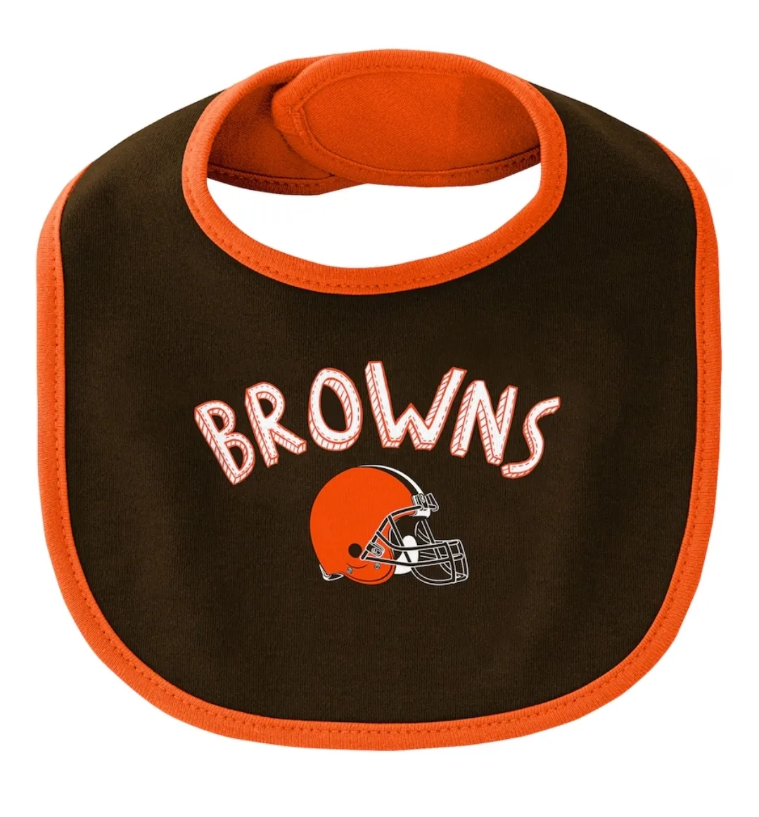 Cleveland Browns Baby Bib & Booties Set (Kit Cat Club rescue) image indicator(2)