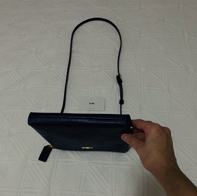 Coach navy blue rich signature Crossbody bag - photo 3