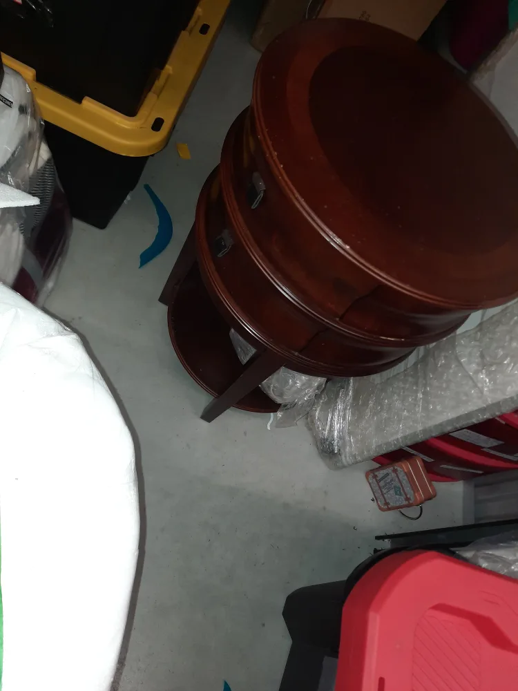 Round End Table with Two Drawers AUTHENTIC BOMBAY AND CO image indicator(6)