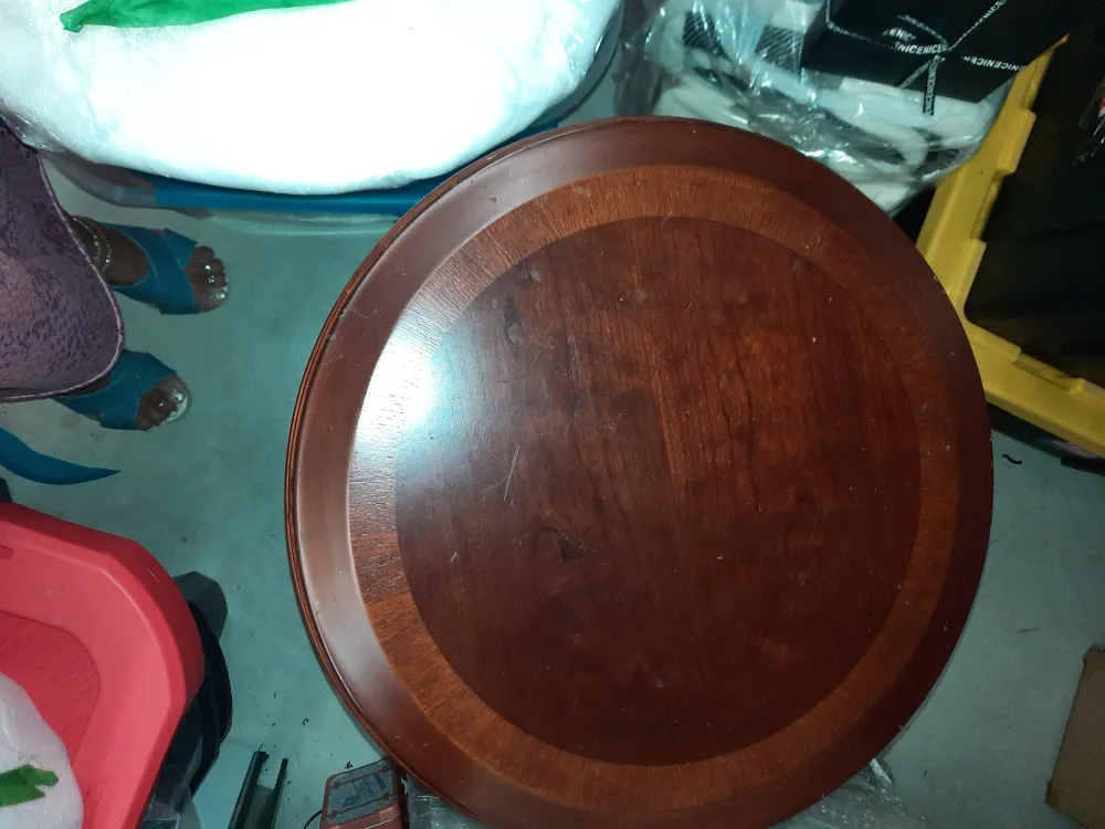 Round End Table with Two Drawers AUTHENTIC BOMBAY AND CO image indicator(7)