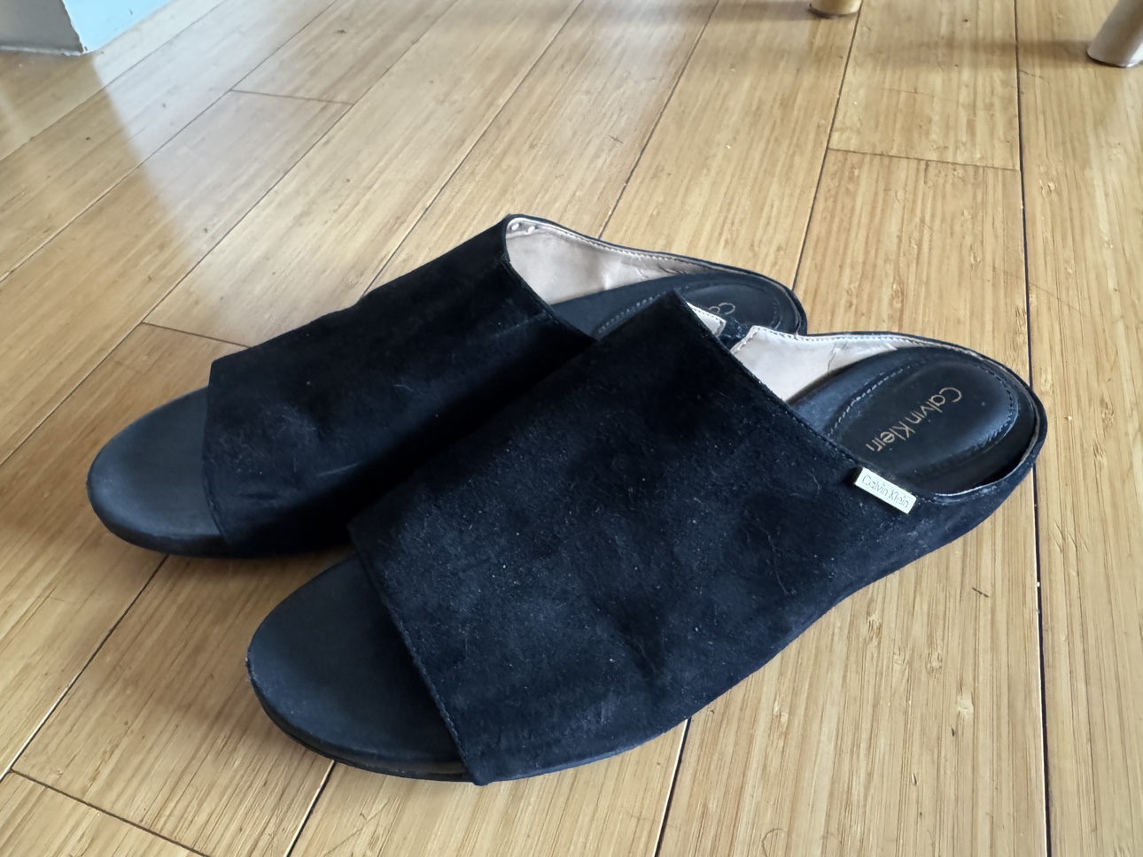 Calvin Klein Black Suede Sandals