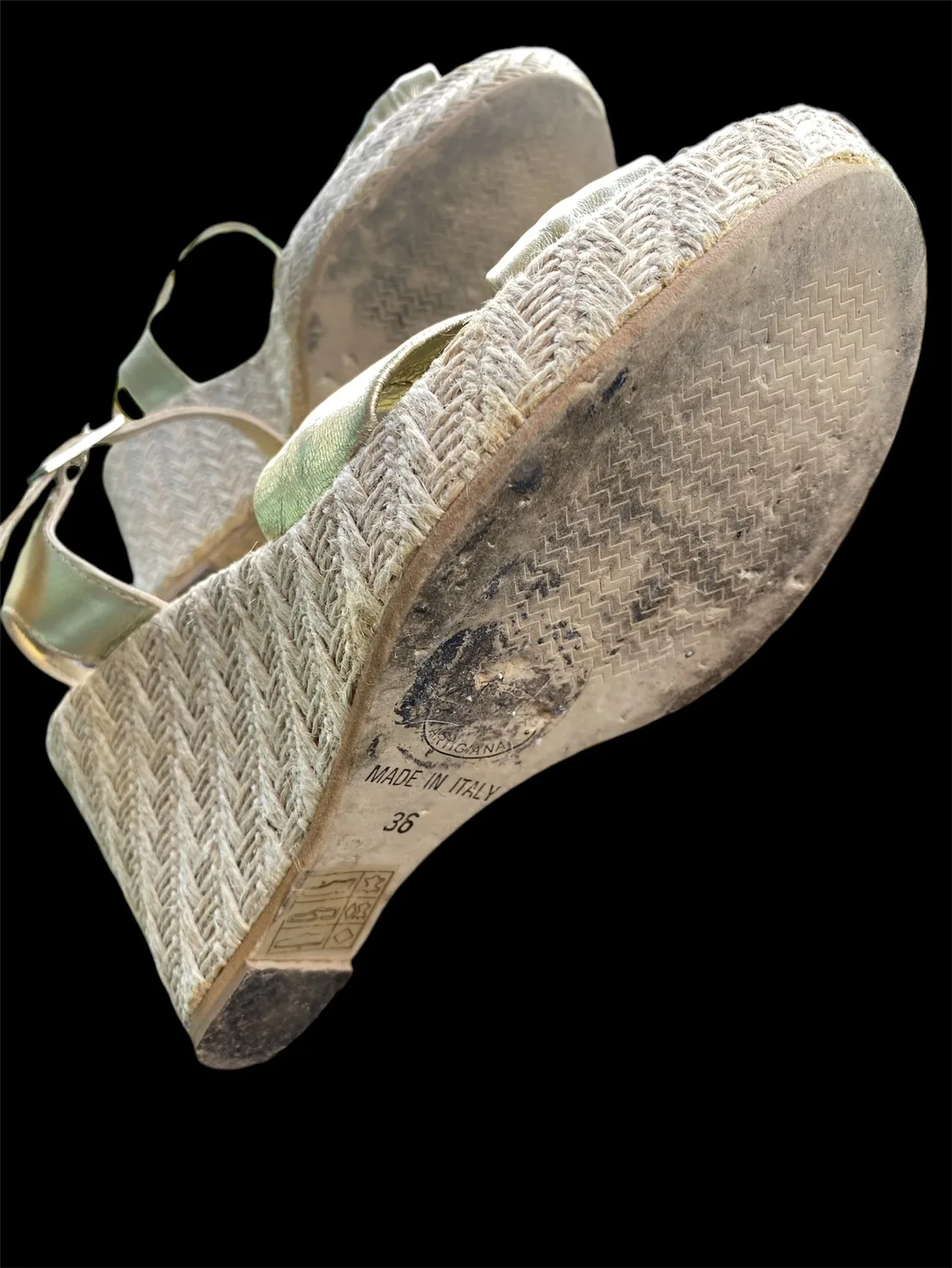 Gold Espadrille Wedges by Browns image indicator(5)