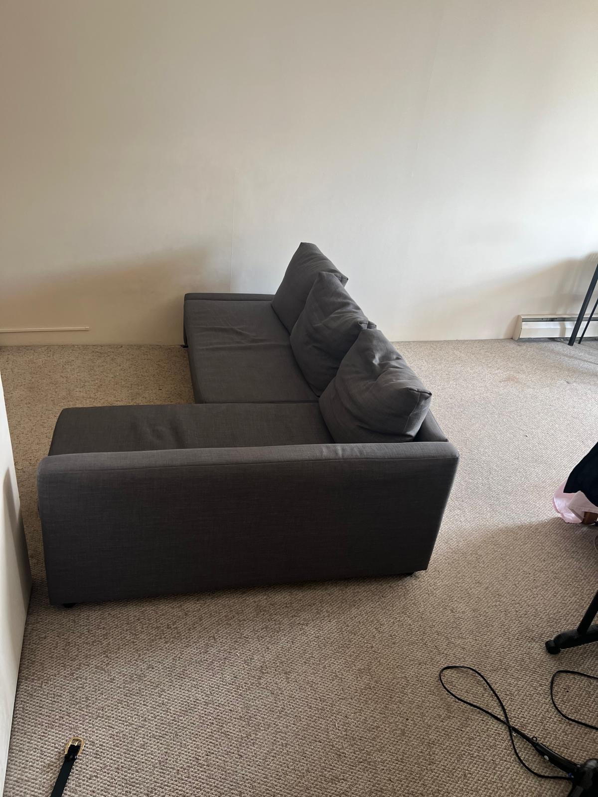 Grey Sectional Sofa with Storage