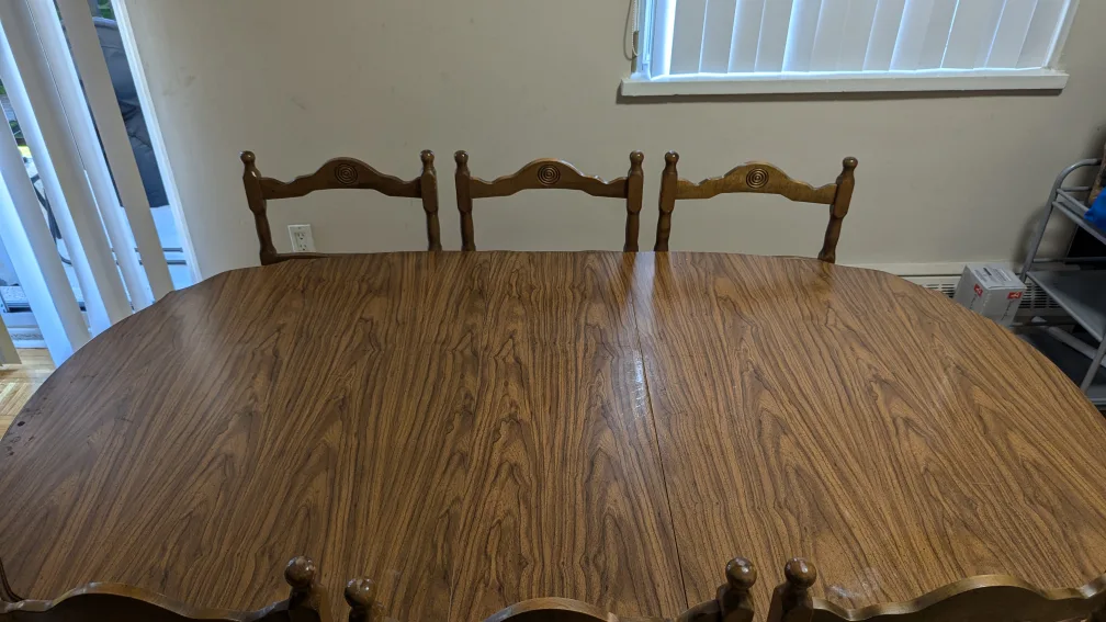 Oval Dining table solid wood with leaf image indicator(3)